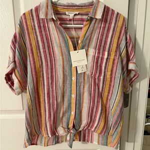 NWT Beachlunchlounge Linen Top